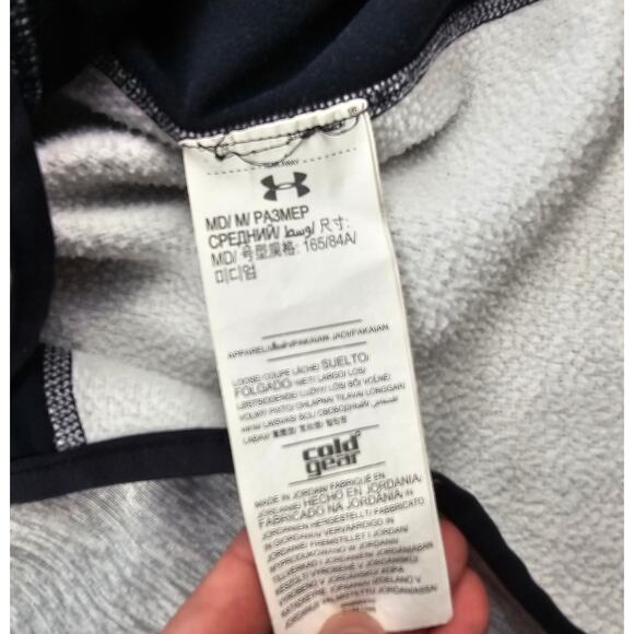 Under armour storm size medium M Womens hoodie with thumbholes active grey ^ - Picture 6 of 8